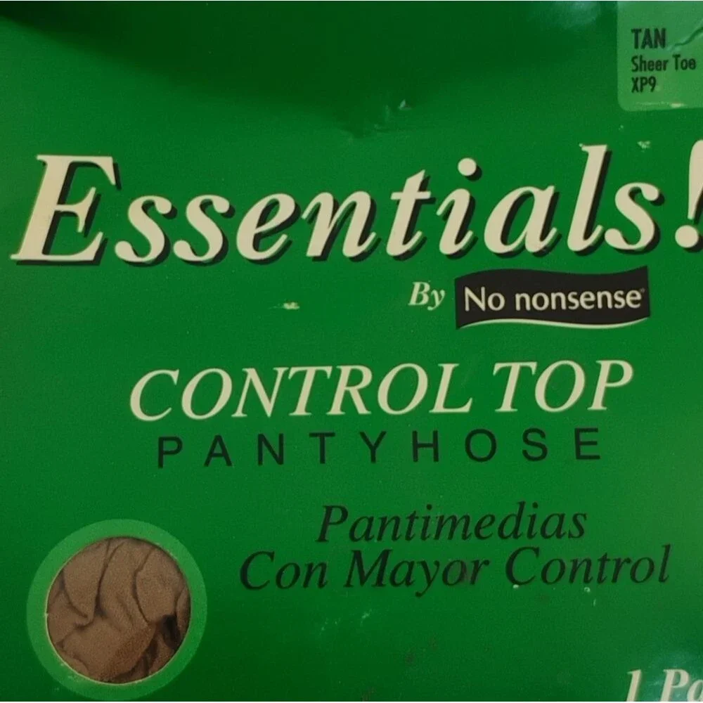 No Nonsense Control Top Pantyhose Tan Sheer Toe Queen 3 One Pair NWT